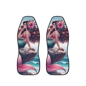 Mermaid Car Floor Mats with Pink and Blue Design